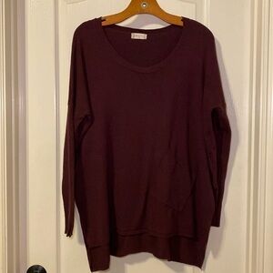 Altar'd State Red Wine Cozy Oversized Pocket Sweater Size S/M NWOT